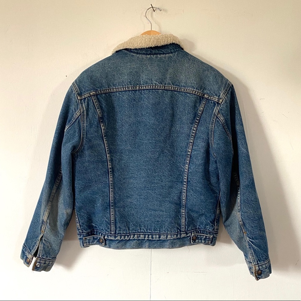 Vintage LEVIS Sherpa Lined Jean Jacket Unisex USA - Picture 4 of 14